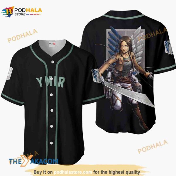 Ymir Attack On Titan Final Anime 3D Baseball Jersey Shirt